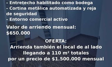 Local comercial en arriendo en SANTIAGO