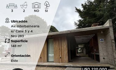 Casa en Costa del Este - Av. Interbalnearia e/ calle 3 y 4 al 283 - VENTA