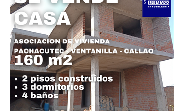 Se vende casa Ventanilla 160 m2 Kawachi Pachacutec