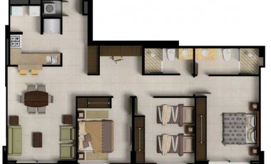 SE VENDE APARTAMENTO DE 2 REC. EN COCOLI, TUCAN COUNTRY CLUB(TRY2)