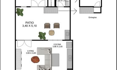 Venta Balvanera PH 3 ambientes Patio Entrada Indep