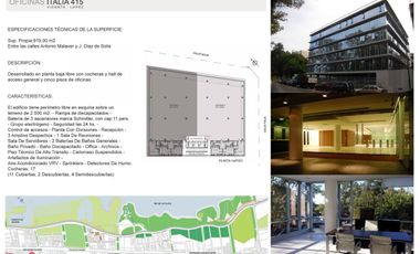 OFICINAS 960 m2 PLANTA LIBRE   OLIVOS 18 cocheras