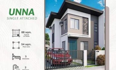 3 bedrooms single attached house and lot