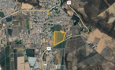TERRENO EN VENTA A PIE DE CARRETERA EN ZONA INDUSTRIAL, JALISCO