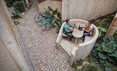 EN VENTA DEPARTAMENTO EN BACALAR DE 1 HABITACION CON ALBERCA Y GYM