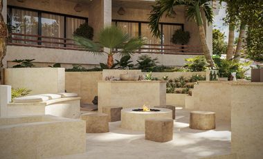 EN VENTA DEPARTAMENTO EN BACALAR DE 1 HABITACION CON ALBERCA Y GYM