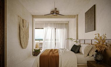EN VENTA DEPARTAMENTO EN BACALAR DE 1 HABITACION CON ALBERCA Y GYM