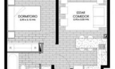 Departamento en Venta en Venta Depto 1H 1B SIN COMISION Sta Isabel Línea 3 metro Parque Almagro