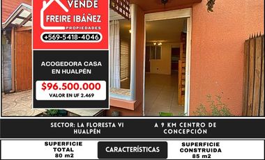 CASA EN VENTA EN HUALPÉN, FLORESTA VI – 4 DORMITORIOS