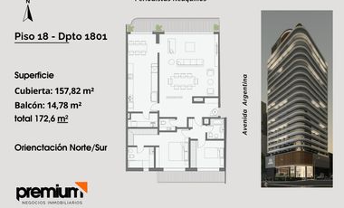 Venta - Departamento - Piso 18 Dpto 1081 - 2 Dormitorio - Av. Argentina 794 - Neuquén Capital