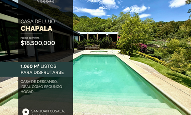 CASA DE LUJO DENTRO DE CONDOMINIO EN SAN JUAN COSALÁ, CHAPALA, JALISCO