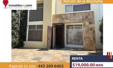 CASA EN RENTA EN RINCON DE LA MONTAÑA, MORELIA
