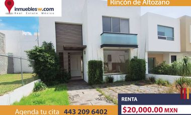 CASA EN RENTA EN RINCON DE ALTOZANO, MORELIA