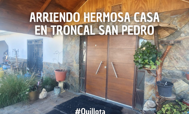 Se arrienda casa en camino Troncal de San Pedro Quillota