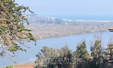 Sitio en Llo Lleo alto, con amplia vista río Maipo y mar
