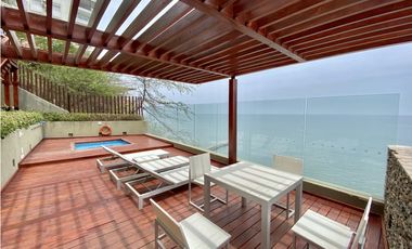 ARRIENDO APARTAMENTO AMOBLADO 1era LINEA DE PLAYA RODADERO SUR