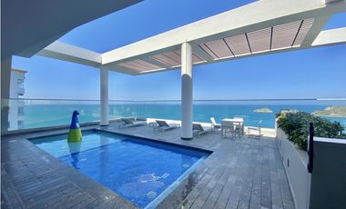 ARRIENDO APARTAMENTO AMOBLADO 1era LINEA DE PLAYA RODADERO SUR