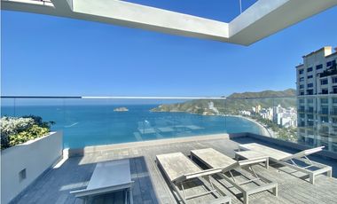 ARRIENDO APARTAMENTO AMOBLADO 1era LINEA DE PLAYA RODADERO SUR