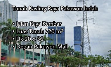 Tanah dijual di Pakuwon Indah, Kawasan Superblock Pakuwon, Babatan, Wiyung, Surabaya, Jawa Timur