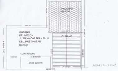 Gudang Murah Strategis Dekat Ke Pintu Tol Bekasi Timur