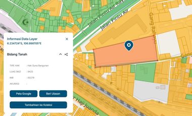 Tanah Kota Bekasi Zona Campuran Samping Apartemen Dekat Stasiun
