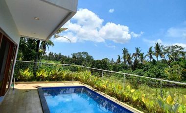 VILLA UBUD FULLY FURNISHED FOR RENT VIEW PADDY FIELD