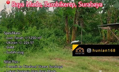 Tanah dijual di RW 04, Sambikerep, Sambikerep, Surabaya, Jawa Timur