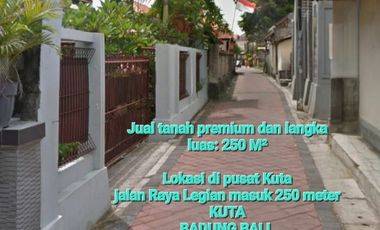 tanah premium 250m2 di legian kuta