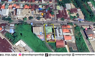 Rumah plus 3pintu toko dan kost di pinggir jl.pramuka banjarmasin