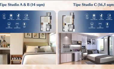 Apartemen Osaka Tipe Studio full furnished di PIK 2