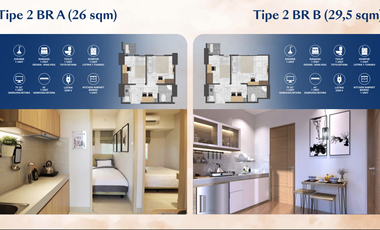 Apartemen Osaka 2 BR Full Furnished di PIK 2