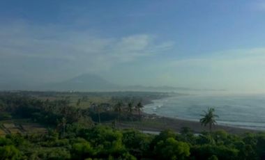 Raya pabean beach bali view gunung utara dan pantai