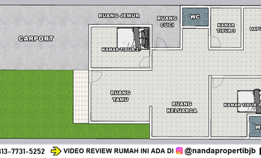 Rumah type 85/120m2 di cluster mawar kota citra grha