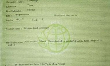 Tanah murah,butuh uang,lokasi barat bandara YIA -+1,5 km