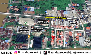Rumah type 65/195m2 di apit kampus kota banjarmasin