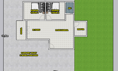 Rumah type 65/195m2 di apit kampus kota banjarmasin