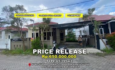 Rumah type 65/195m2 di apit kampus kota banjarmasin