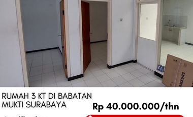 Disewakan Rumah Siap Huni 40 JUTA di Babatan Mukti Wiyung Surabaya
