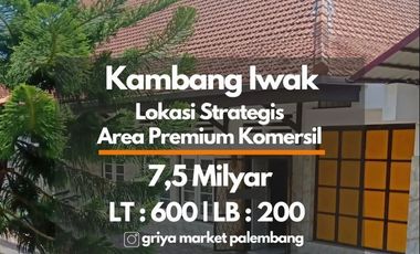 Dijual Rumah Luas di Kambang Iwak Palembang pusat kota