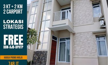 Promo Rumah Gentan Solo Aesthetic 2 Lantai SHM Ready