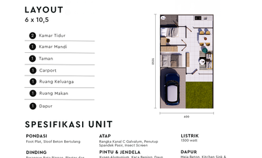 PERUMAHAN MADIUN DEKAT KOTA HANYA 166JT