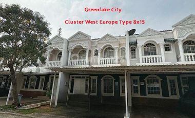 Rumah 2 Lantai Cluster West Europe Greenlake City Type 8x15 Best Price