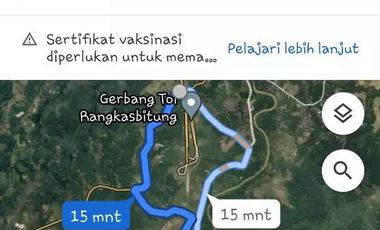 Tanah kebun Dijual di Lebak Cibadak Kota luas 2178 M2