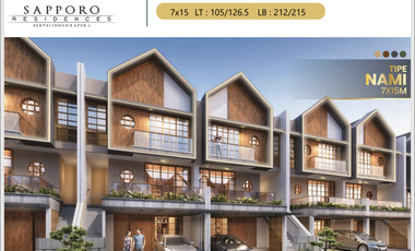 Rumah 3 Lantai Sapporo Residence di PIK 2
