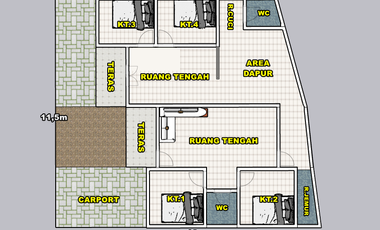 rumah type 120/158m2 di citra bintang wikatama sei ulin