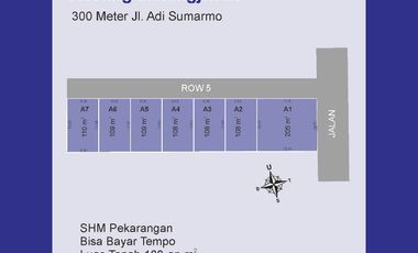 100 meter Jalan Raya Adi Sucipto Colomadu, Tanah Siap AJB Notaris