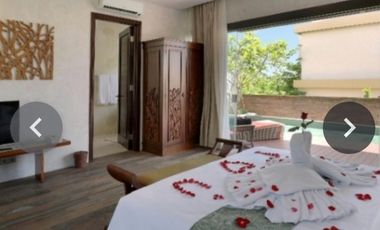 villa manajemen hotel,rivate pool,2 kamar besar,furnished dekat pantai