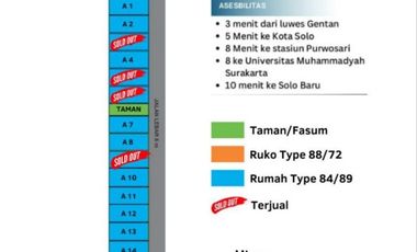 Promo Rumah Gentan Solo Luas Terbesar harga terjangkau