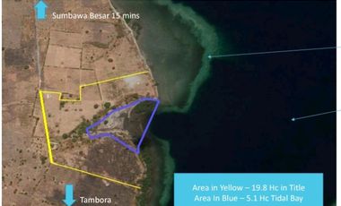 Beachfront Land di Teluk Saleh, Moyohilir Sumbawa Besar