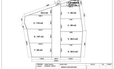 Dijual Kaveling Tanah mulai 80m2 dlm cluster Situgintung, Cirendeu- Ciputat